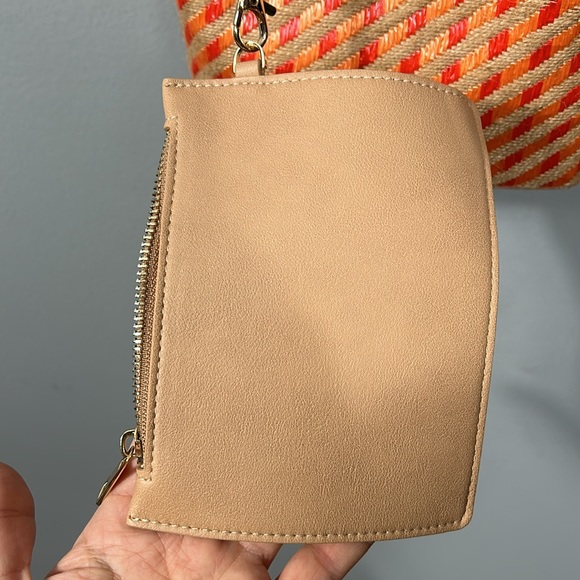 Sondra Roberts Woven Bucket Mini Handbag Crossbody with Bamboo Handle Orange - Picture 7 of 12